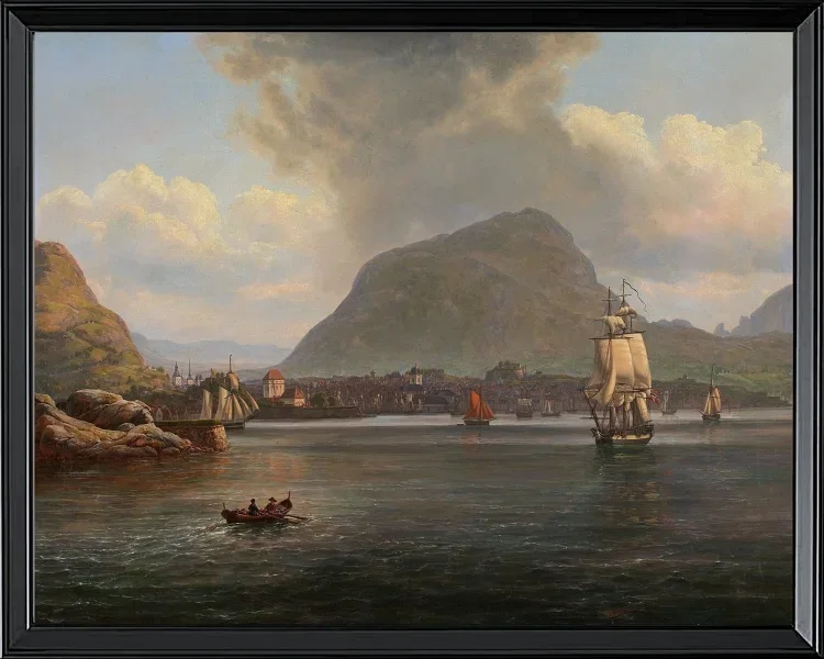 Bergen von der nördlichen Bucht aus gesehen - 1836