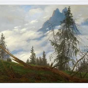 Berggipfel mit ziehenden Wolken  - 1835