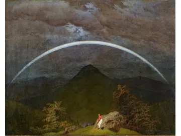 Berglandschaft mit Regenbogen  - 1809