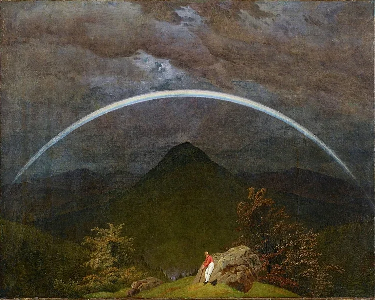 Berglandschaft mit Regenbogen  - 1809