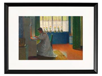Anna Moll am Schreibsekretär - 1903