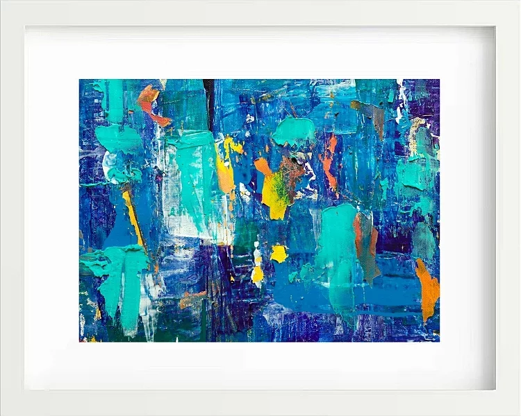 Blau mit gelb
