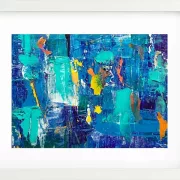 Blau mit gelb