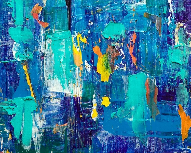 Blau mit gelb