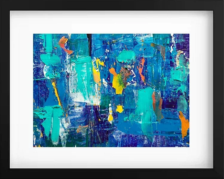 Blau mit gelb