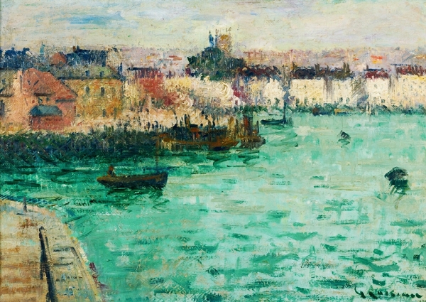 Vor dem Hafen von Dieppe – 1928