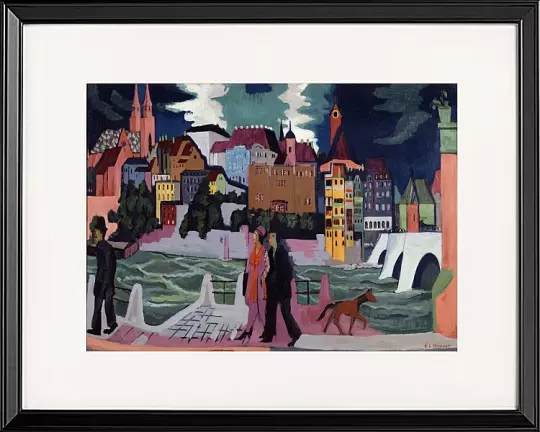 Blick auf Basel und den Rhein – 1927