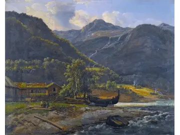 Blick auf Skjolden in Lyster - 1843