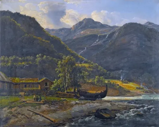 Blick auf Skjolden in Lyster - 1843
