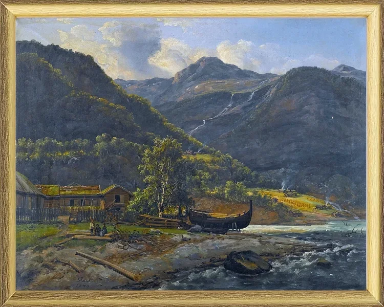 Blick auf Skjolden in Lyster - 1843