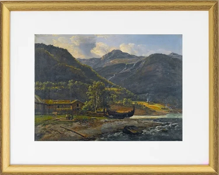 Blick auf Skjolden in Lyster - 1843