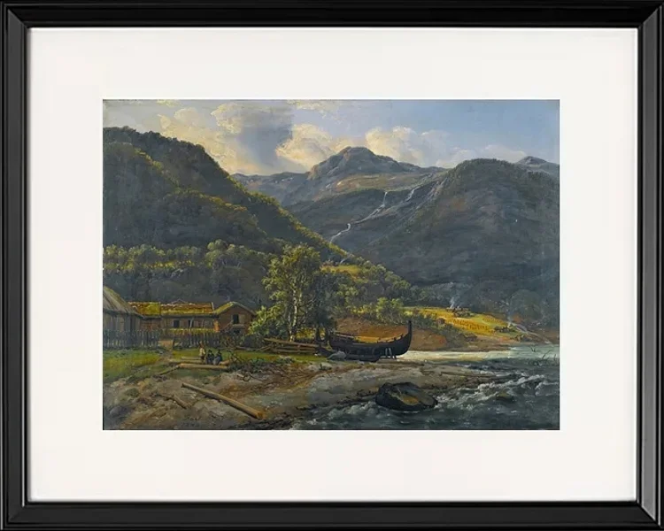 Blick auf Skjolden in Lyster - 1843