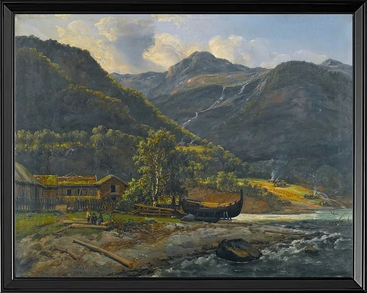 Blick auf Skjolden in Lyster - 1843