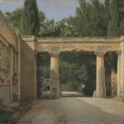 Blick auf den Garten der Villa Borghese in Rom - 1814