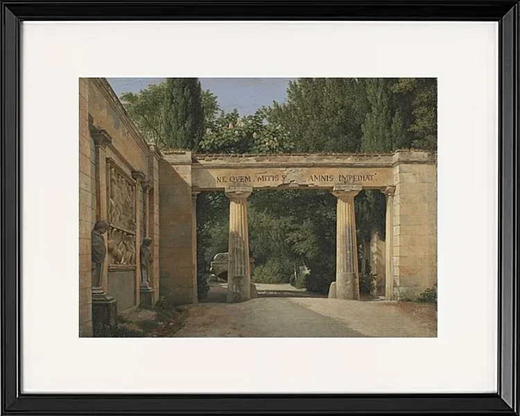 Blick auf den Garten der Villa Borghese in Rom - 1814