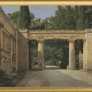 Blick auf den Garten der Villa Borghese in Rom - 1814