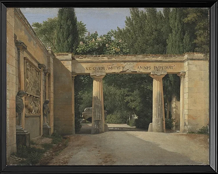 Blick auf den Garten der Villa Borghese in Rom - 1814