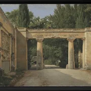 Blick auf den Garten der Villa Borghese in Rom - 1814