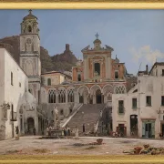 Udsigt over pladsen i Amalfi - 1834