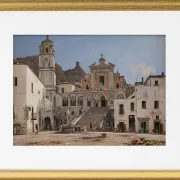 Udsigt over pladsen i Amalfi - 1834