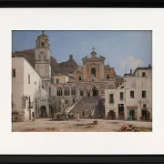 Udsigt over pladsen i Amalfi - 1834