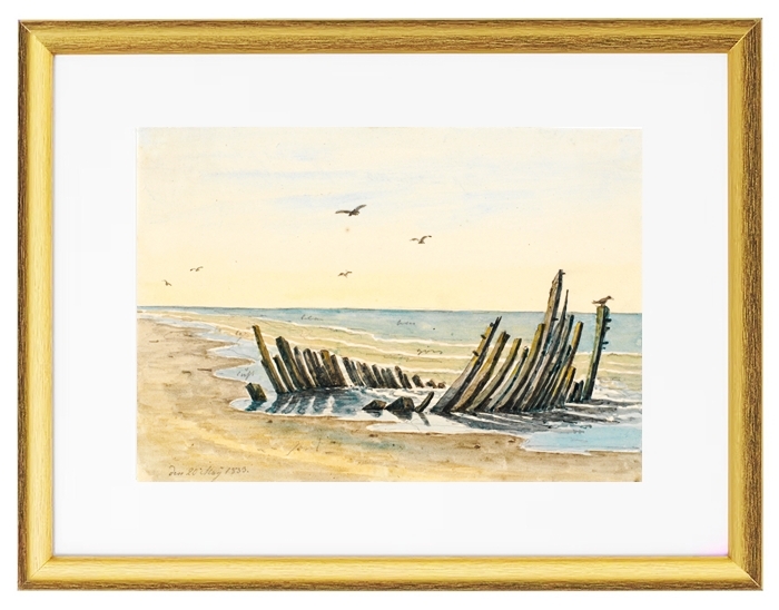 Wrack am Strand Nordstranden - 1832