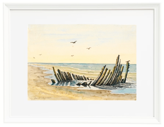 Wrack am Strand Nordstranden - 1832