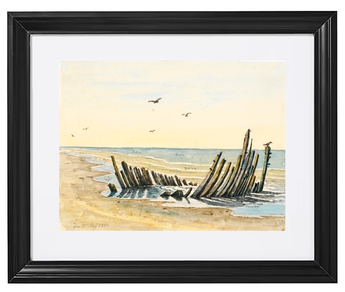 Wrack am Strand Nordstranden - 1832