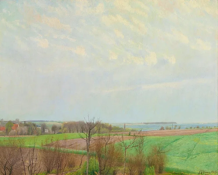Blick auf den Roskilde Fjord, Vorfrühling - 1903