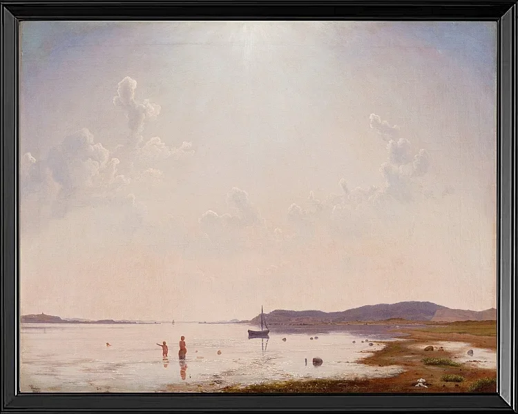 Blick auf den Roskilde-Fjord in der Nähe von Frederikssund, Seeland – 1849