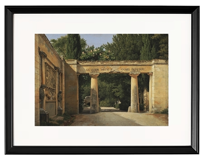 Blick auf den Garten der Villa Borghese in Rom - 1814