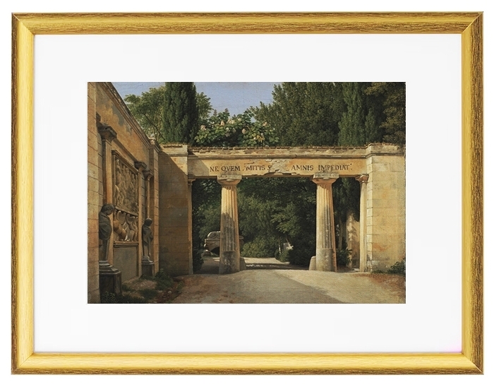 Blick auf den Garten der Villa Borghese in Rom - 1814