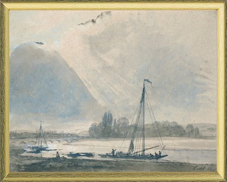 Blick auf die Elbe bei Dresden - 1824