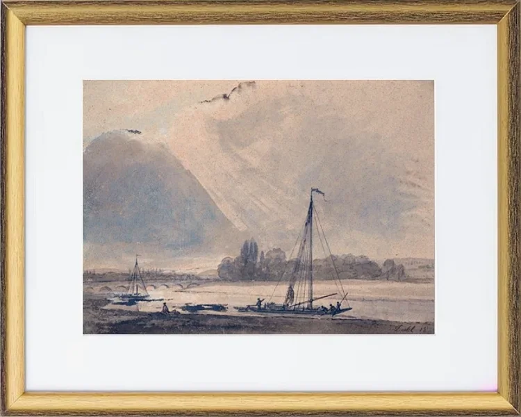 Blick auf die Elbe bei Dresden - 1824