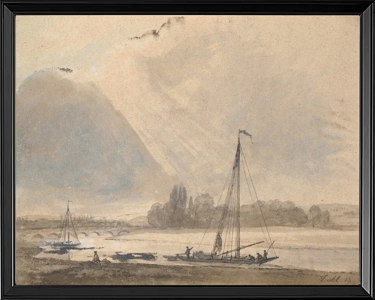 Blick auf die Elbe bei Dresden - 1824