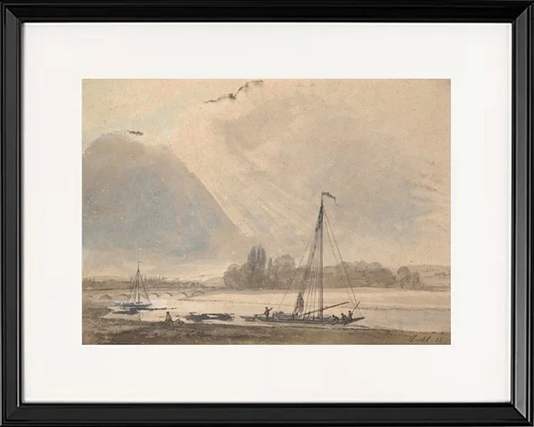 Blick auf die Elbe bei Dresden - 1824