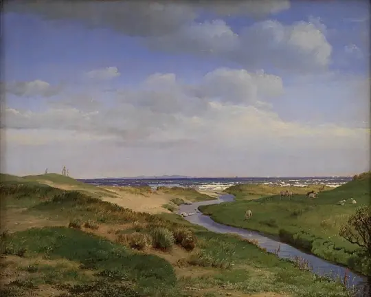 Blick auf die Nordküste Seelands bei Dronningmølle – 1843