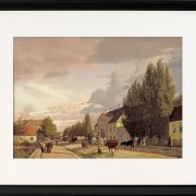 Blick auf eine Straße in Østerbro außerhalb von Kopenhagen, Morgenlicht - 1836