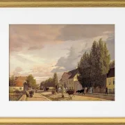 Blick auf eine Straße in Østerbro außerhalb von Kopenhagen, Morgenlicht - 1836
