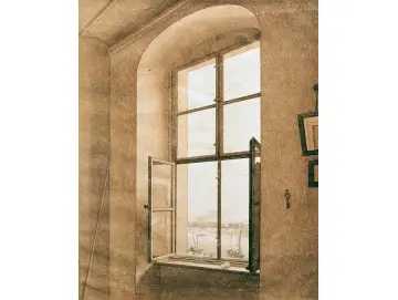 Blick aus dem Atelier des Künstlers in Dresden - 1805