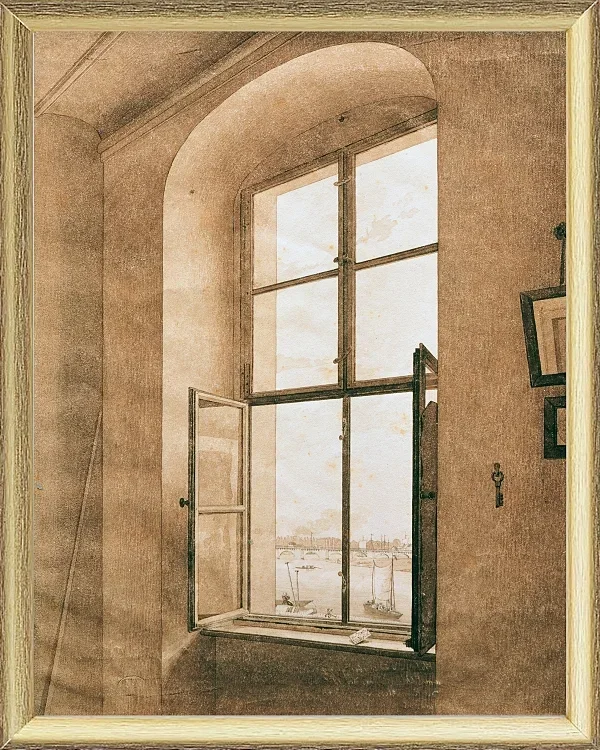 Blick aus dem Atelier des Künstlers in Dresden - 1805