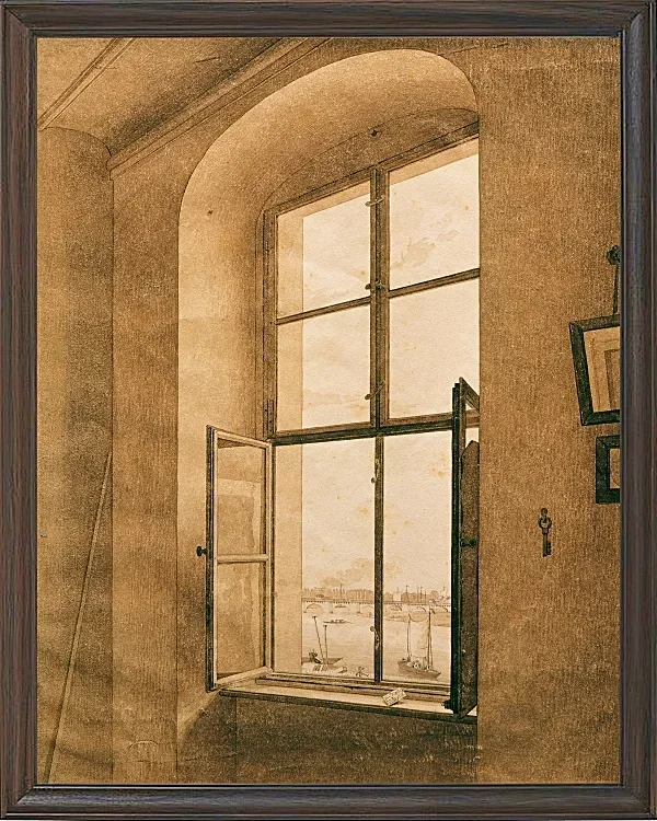 Blick aus dem Atelier des Künstlers in Dresden - 1805