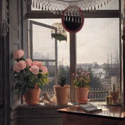 Udsigt fra kunstnerens værelse - 1825