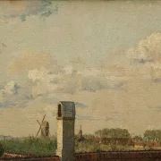 Blick aus einem Fenster im Toldbodvej auf die Zitadelle in Kopenhagen – 1833