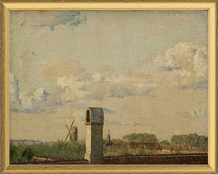 Blick aus einem Fenster im Toldbodvej auf die Zitadelle in Kopenhagen – 1833