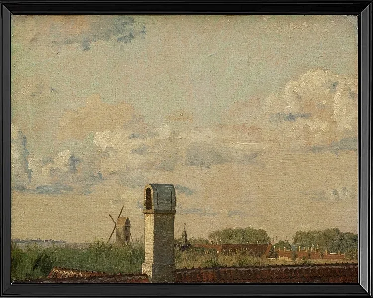 Blick aus einem Fenster im Toldbodvej auf die Zitadelle in Kopenhagen – 1833