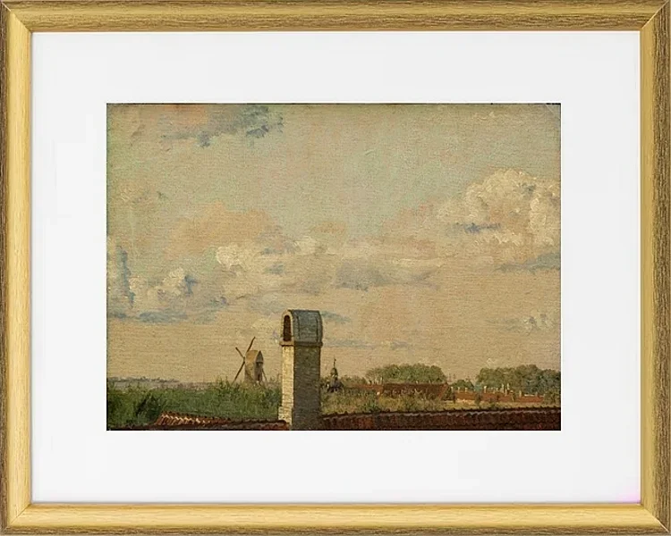 Blick aus einem Fenster im Toldbodvej auf die Zitadelle in Kopenhagen – 1833