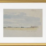 Blick über Felder in Richtung Wald – 1847