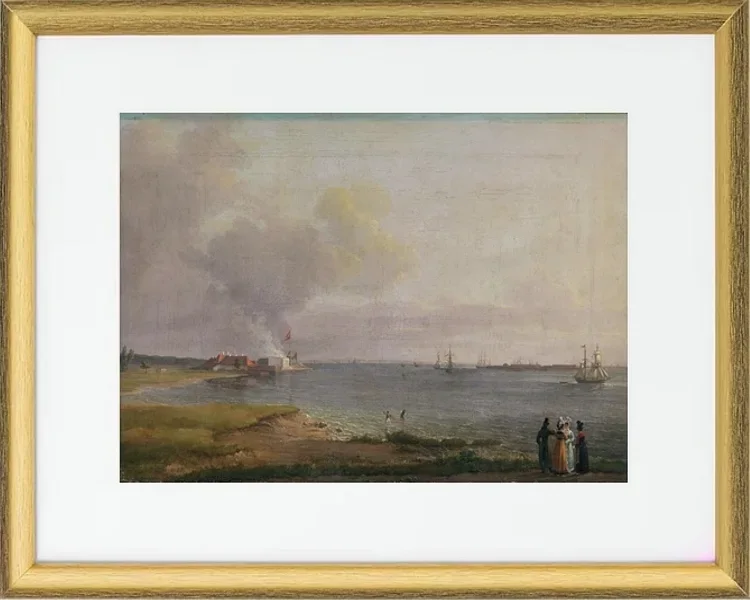 Blick über den Öresund in der Nähe des Kalkwerks - 1818
