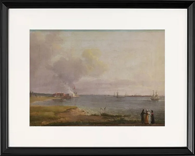 Blick über den Öresund in der Nähe des Kalkwerks - 1818